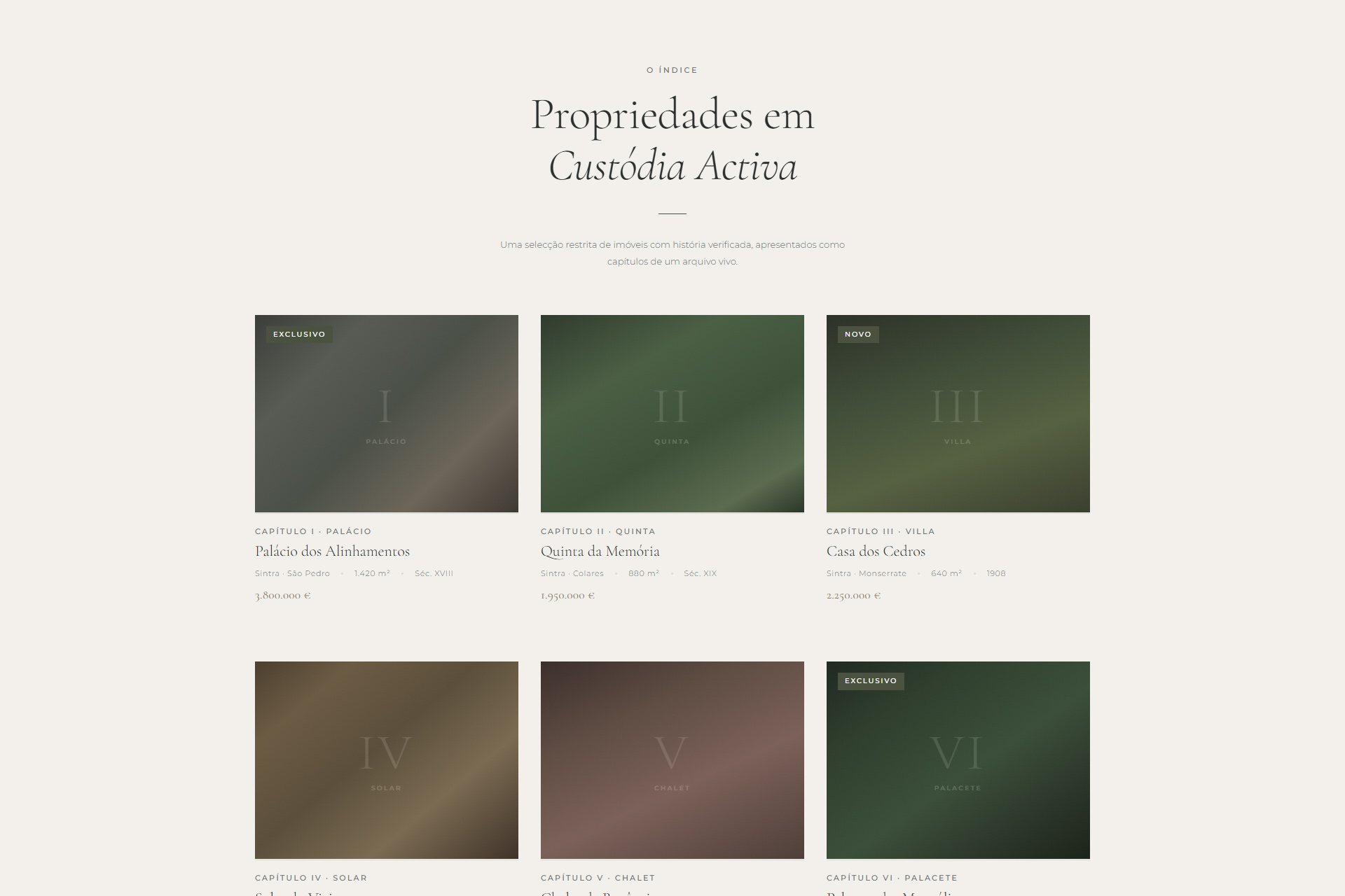 The Heritage Archive — Arquivo de Propriedades