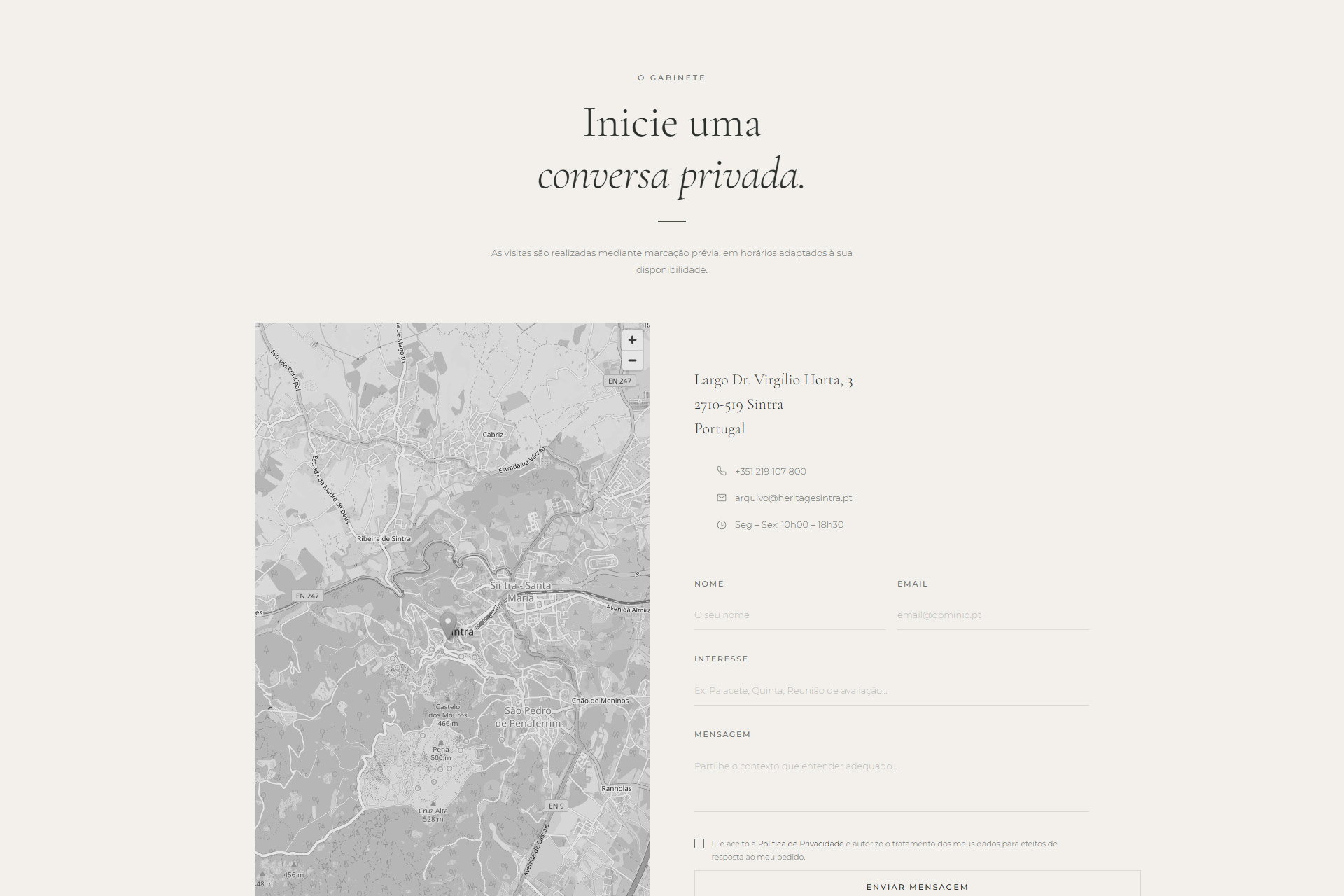The Heritage Archive — Ficha de Propriedade