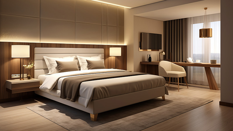 Quarto principal espaçoso